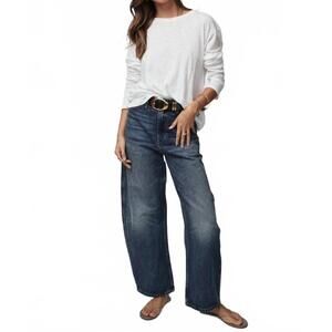 NEW STILLWATER oversized long sleeve tee in white